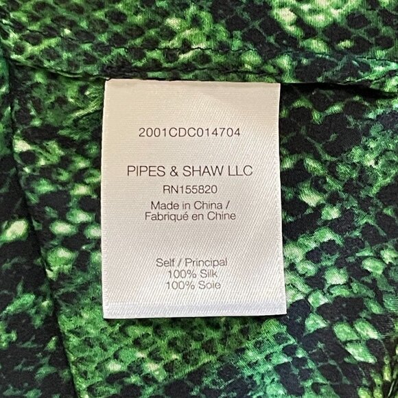 Veronica Beard Merci Python Print Silk Blouse Size 10 EUC - Picture 9 of 10
